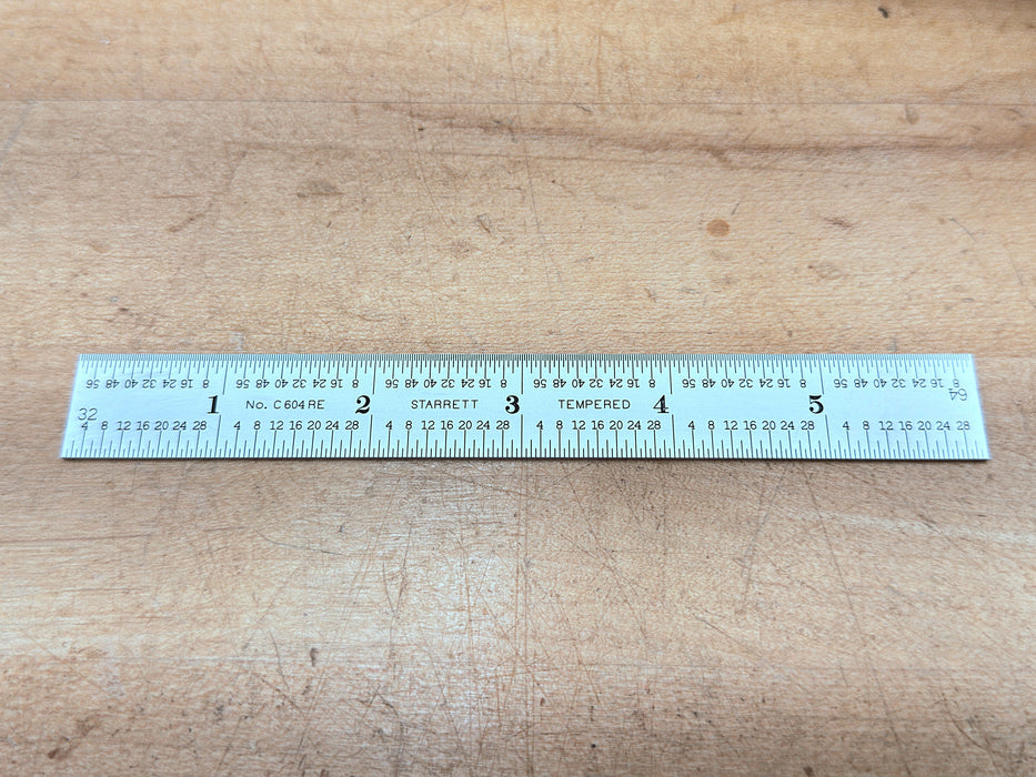Starrett Steel Rule: 6 inches