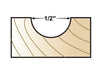 Profile of the router cut