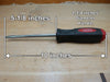 Robertson Standard Screwdriver #2 (Red) with Measurements