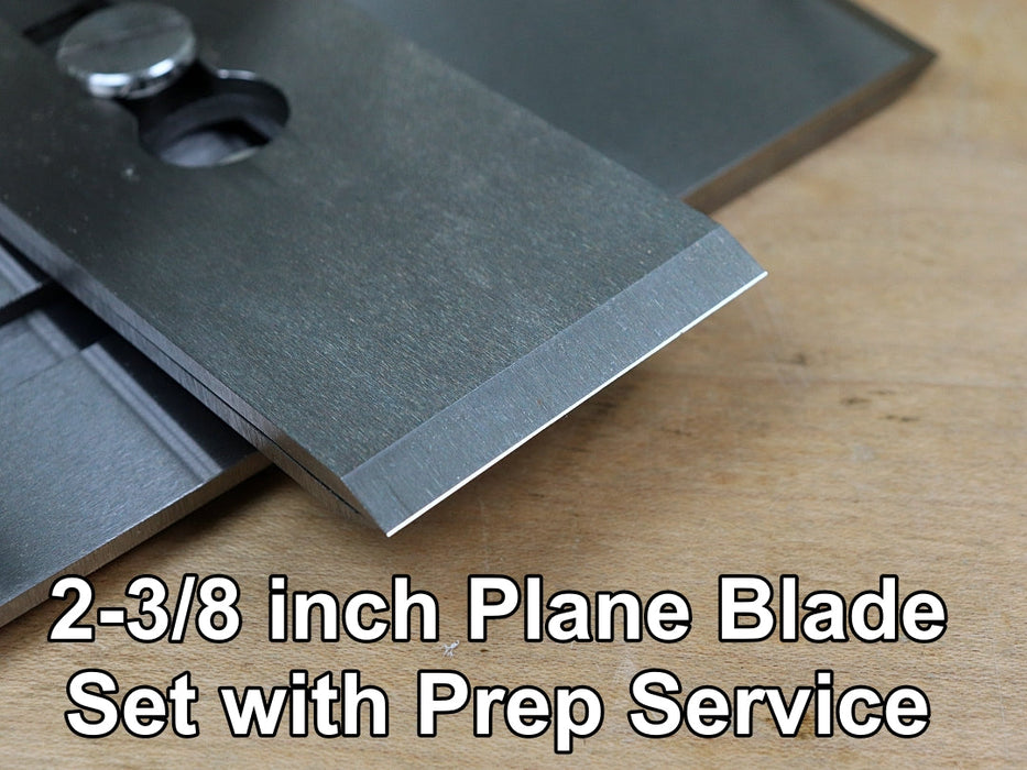 Sharpened WoodRiver Replacement Hand Plane Blade Set: 2-3/8 inch