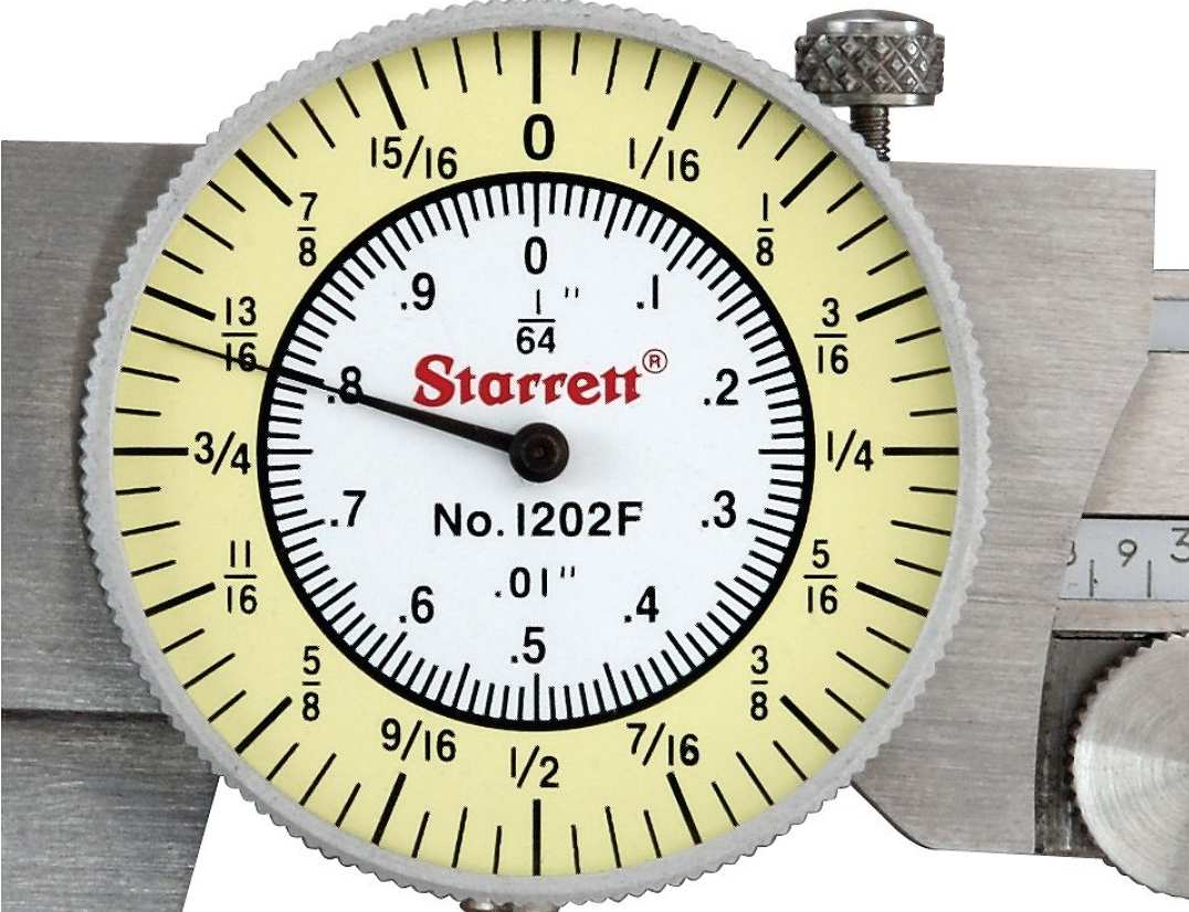 Starrett Fractional and Decimal Inch Dial Calipers:6 inch