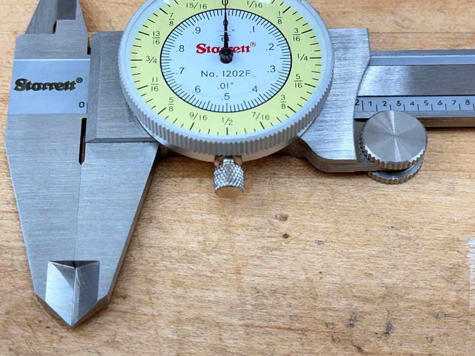 Starrett Fractional and Decimal Inch Dial Calipers:6 inch