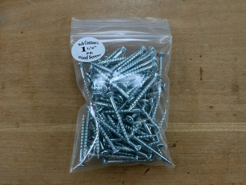 Robertson Drive Screws:Flathead, 1-1/2 inch, 100 per bag