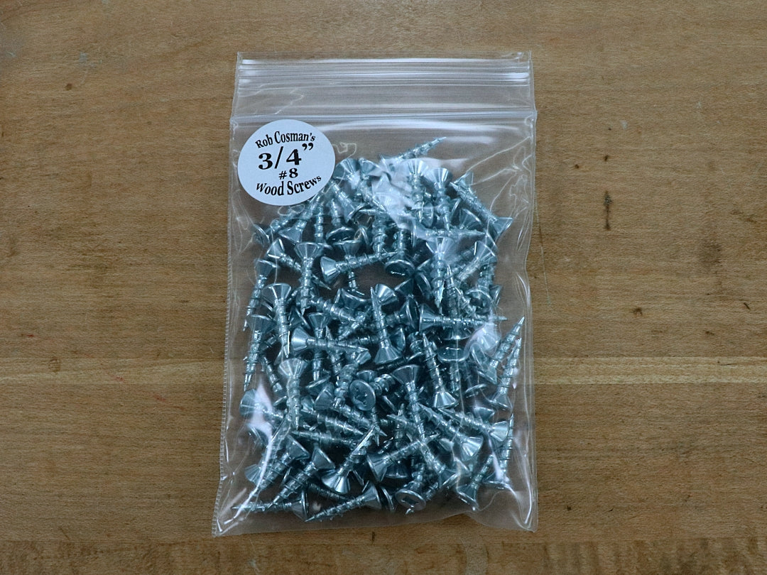 Robertson Drive Screws: Flathead, 3/4 inch, 100 per bag