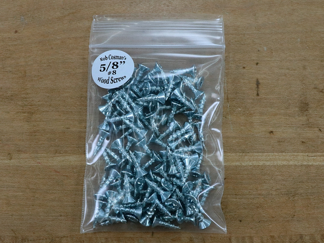 Robertson Drive Screws: Flathead, 5/8 inch, 100 per bag