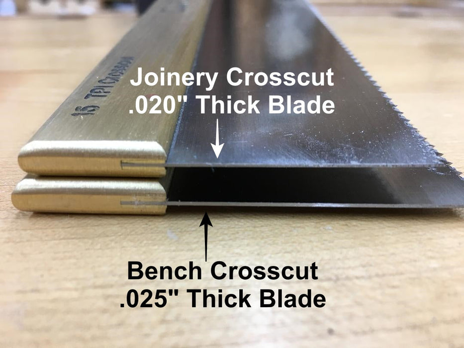 Bench Crosscut verses Joinery Crosscut Saws