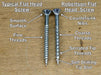 Robertson Drive Flathead Screw Comparison