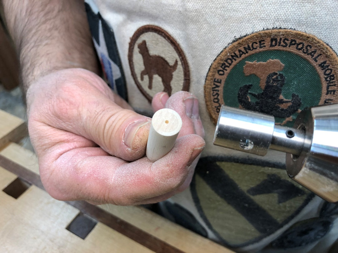 Using Rob Cosman's wood-hinge drill jig